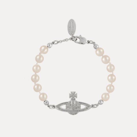 Vivienne Westwood Mini Bas Relief Pearl Bracelet - Picture 1 of 4